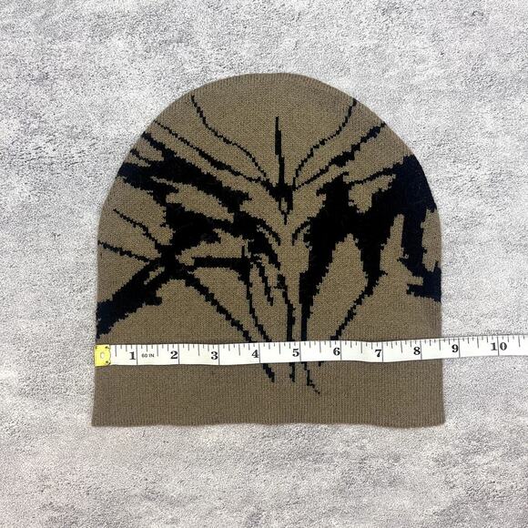 Y2k 2000s grunge gothic punk beige warm weather beanie - Picture 5 of 6